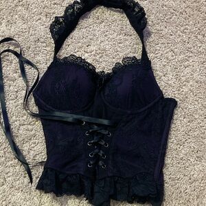 Killstar Gothic Black and Purple Corset